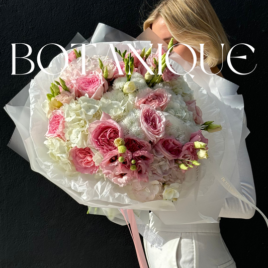 Mixed Bouquet with hortensia, rose, freesia